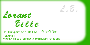 lorant bille business card